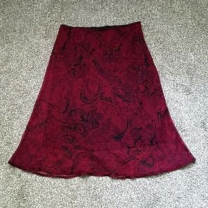 Maroon Paisley Skirt